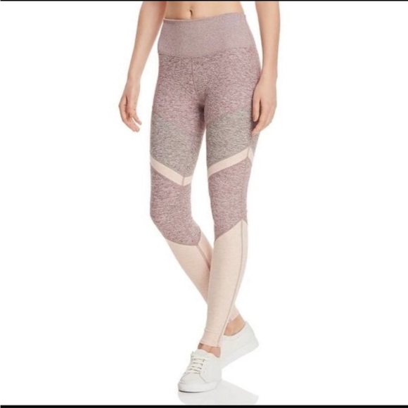 ALO Yoga Pants - ALO High-waisted Pink Grey Shelia YOGA Leggings EUC LIKE NEW Size S